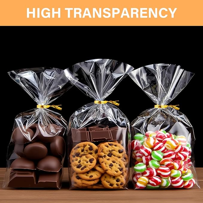 ZHEWTOEN 100 Pcs 5x7 Inch Cellophane Bags - Image 3