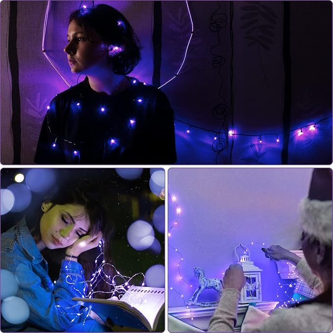 12 Pack Fairy Lights Battery Operated String Lights，7FT 20LED Waterproof Silver - Image 7