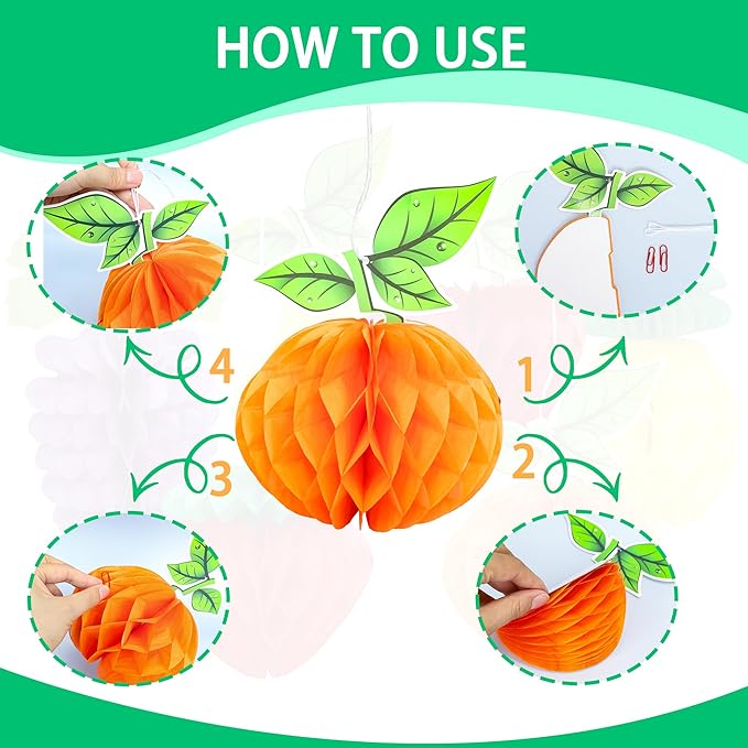 Gyufise 6Pcs Fruit Honeycomb Centerpieces Hawaiian Summer Fruit Table Toppers - Image 3