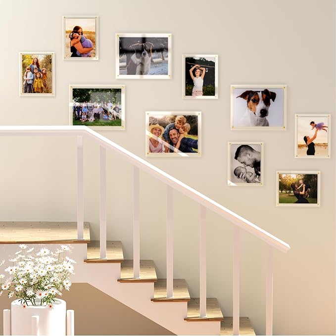 Acrylic Picture Frame for Wall, No Drill Floating Frameless Photo Frame for - Image 7