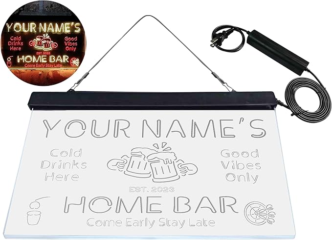 ADVPRO Personalized Your Name Custom Home Bar Beer Established Year Dual Color - Image 9