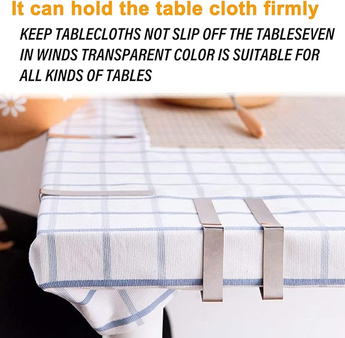 60pcs Tablecloth Clips, Heavy Duty Picnic Table Clips, Stainless Steel Table - Image 4