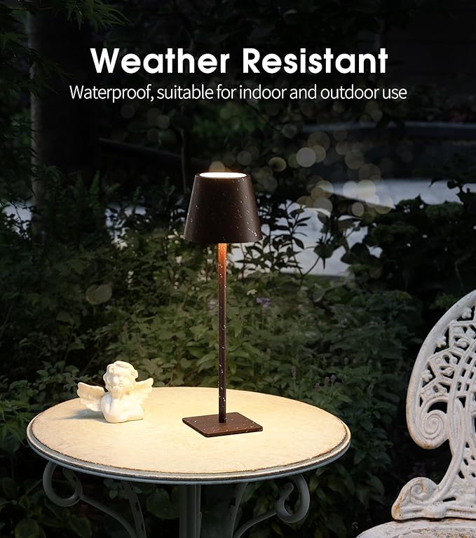 UME 3 Pack Cordless Table Lamp, Battery Operated Lamp - Image 4