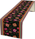 Mexican Table Runner, Colorful Flowers Cinco De Mayo Decor Table Runner by Unknown