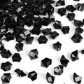 DomeStar Black Fake Ice, Vase Fillers Black Plastic Gems Marbles by DOMESTAR