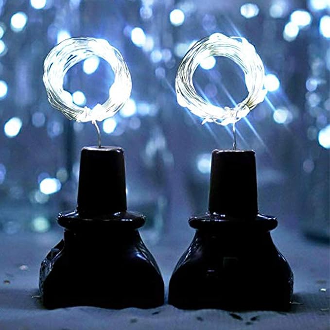 YJFWAL Upgraded 12 Pack Solar Wine Bottle Lights, 20 LEDs Waterproof Copper - Image 6