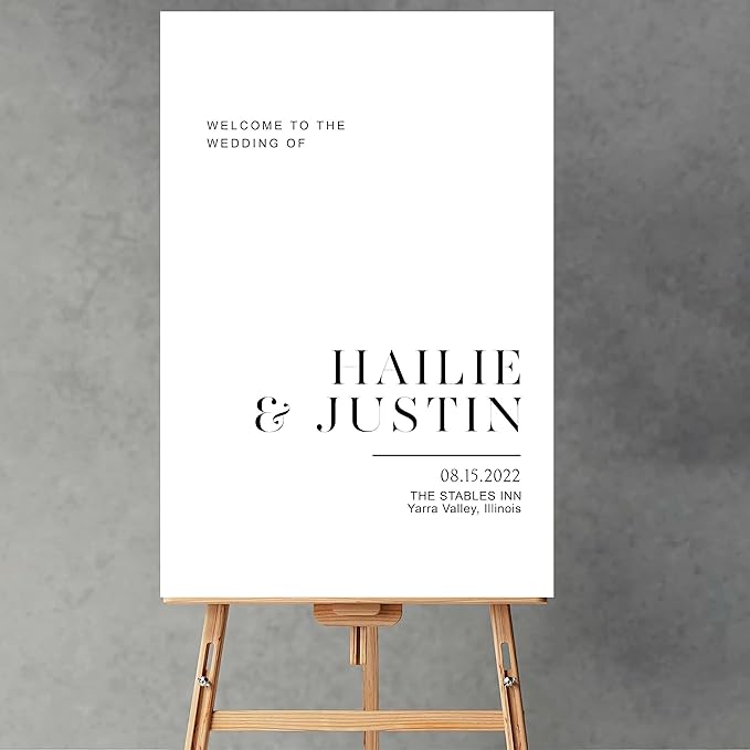 Wedding Welcome Sign, Wedding Welcome, Minimalist Welcome sign - Image 2