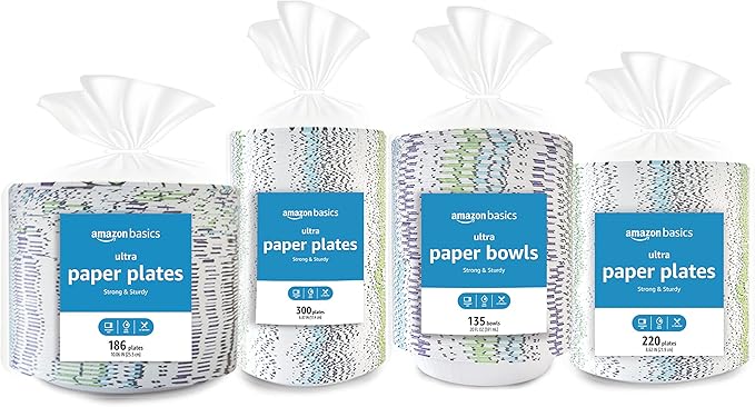 Amazon Basics Ultra Paper Plates, 8.62 Inch, Disposable - Image 8
