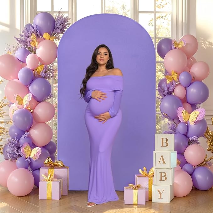 7.2FT Lavender Arch Backdrop Cover - Image 5