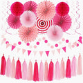 Hot-Pink Rose Red Party-Decorations by Hugtmr