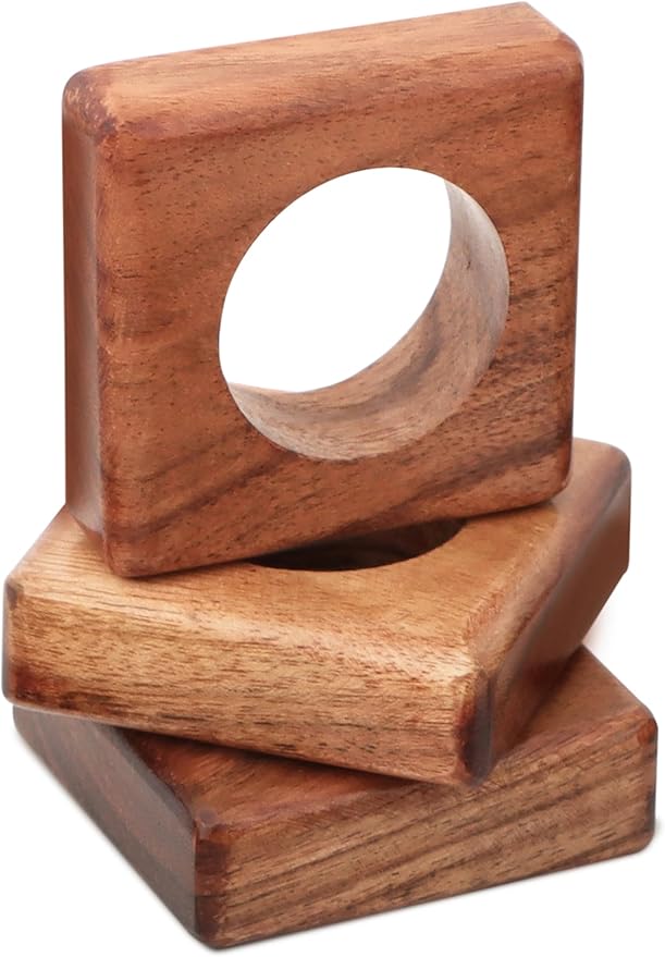 Wooden Napkin Rings Set of 12 Fall Decor - Image 9