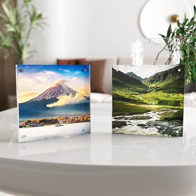 5x5 Acrylic Picture Frame 3 Pack, Desktop Display Decor Gift - Image 4