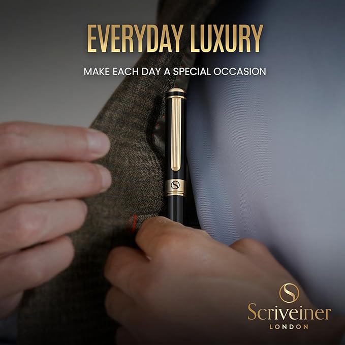 Scriveiner Black Lacquer Fountain Pen - Image 7