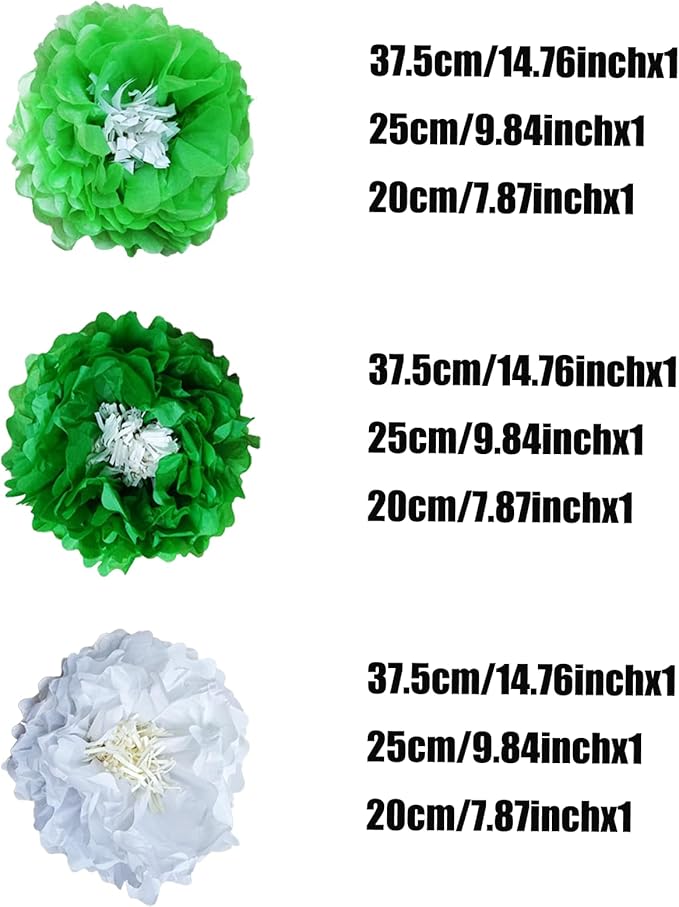 Green Paper Flowers Decoration for Boho Wedding, Bridal or Baby Showers - Image 2