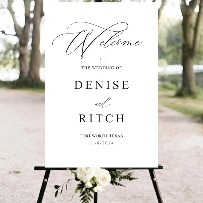 Elegant Minimalist Wedding Welcome Signs, Wedding Welcome Sign, Welcome Sign - Image 4