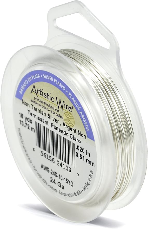 Artistic Wire, 24 Gauge Silver Plated Tarnish Resistant Colored Copper Craft by ArtisticWire