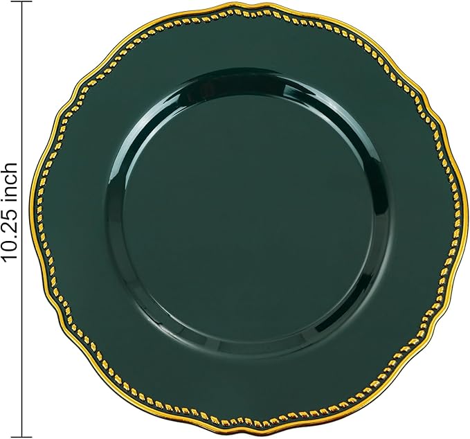 Hioasis 60pcs Green Plastic Plates - Image 6