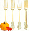 WDF 100 Piece Gold Forks Disposable by WDF