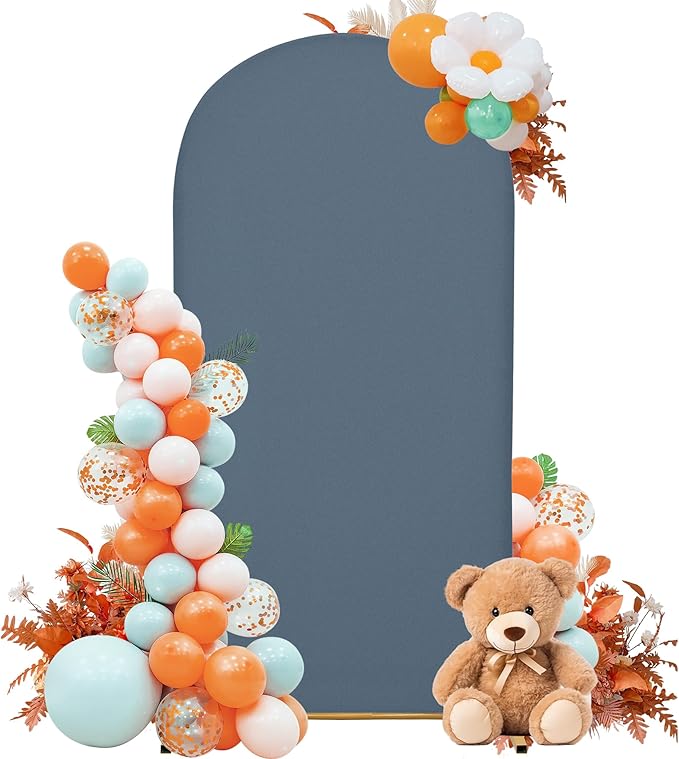 Wedding Arch Cover 6.6FT Arch Backdrop Cover Spandex Fitted Arch Cover by Unknown