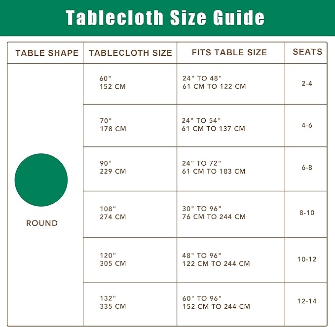 Biscaynebay Fall Tablecloth Textured Fabric Round Tablecloths 70", Bronze - Image 5