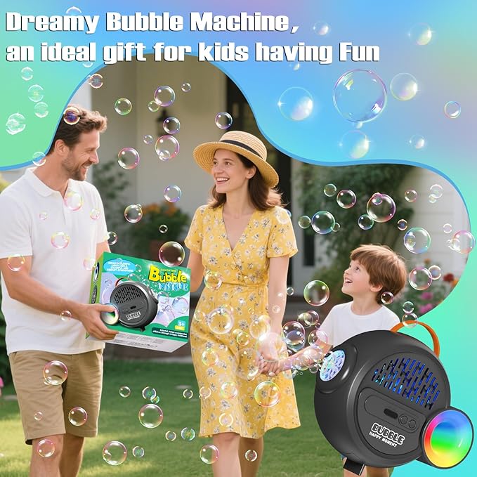 Bubble Machine for Kids Toddlers, Automatic Bubble Maker - Image 8
