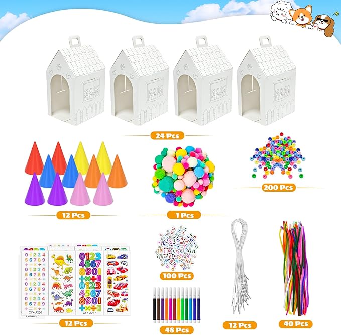 Cinrobiye 24 Sets Adopt a Puppy Party Favors DIY Dog Party Boxes Set Make Your - Image 3