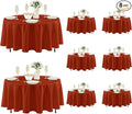 Fitable 8 Pack Round Tablecloths: Stain Resistant Wrinkle Free Fall Table by Fitable