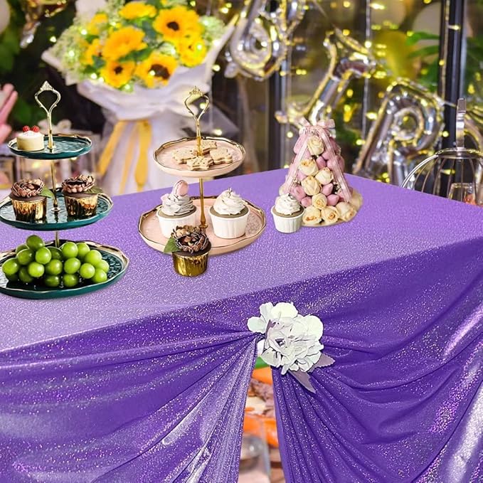 Fitable Sequin Tablecloth for Parties 52x70 Inch - Image 6