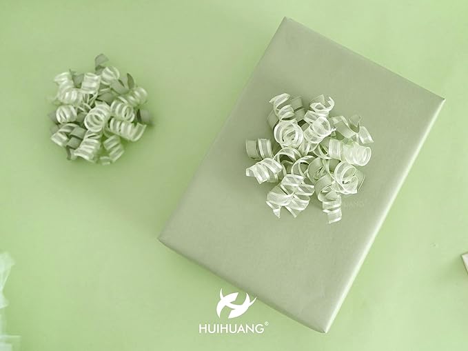 HUIHUANG Green Bows for Gift Wrapping Sage Green Gift Bows 5 inch x 8 Counts - Image 7