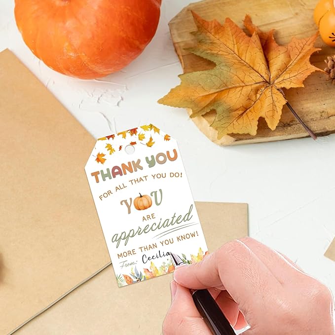 50pcs Thanksgiving Thank You Gift Tags, Friendsgiving Favor Tags - Image 4