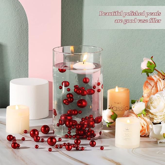 150 Pieces Vase Filler Faux Pearls Vase Makeup Beads No Hole Gloss Bead Mixed - Image 6
