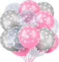 Skylety 40 Pieces Snowflake Balloons Bulk Winter Transparent Snowflake Latex by Skylety