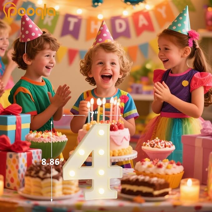 Pooqla Colorful Light Up Numbers, 35 Colors LED Marquee Number Lights - Image 5