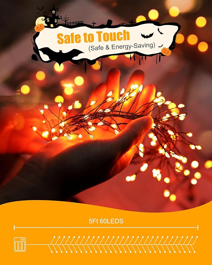 Minetom Fairy Lights Battery Operated, String Lights Waterproof Silver Wire 5 - Image 3