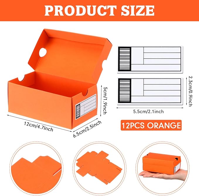 12 Sets Mini Sneaker Boxes for Party Favors Mini Shoe Gifts Boxes 4.7 x 2.5 x 2 - Image 2