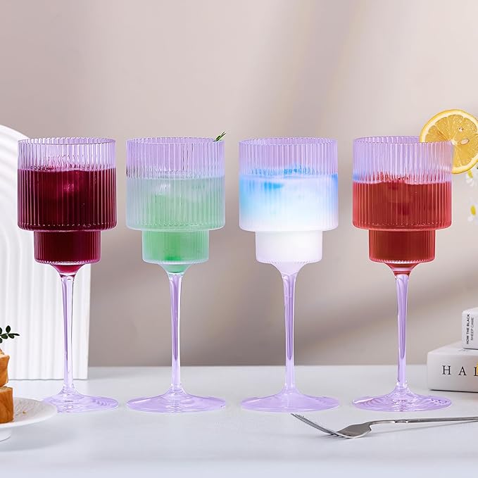 Plastic Goblets Wine Glasses - 12Oz Acrylic Wine Glasses Origami Unbreakable - Image 8