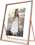 Rose Gold Floating Frame, For Picture 7x9, Tabletop Shelf Photo Frame For Lady by AhaGoOfficial
