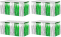 4 Pack 29x108 Inch Metallic Foil Fringe Tinsel Table Skirts by Clayghsen