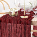 MLMW 10 Pack Christmas Table Runner Cheesecloth Burgundy Boho Cheese Cloth 160 by MLMW
