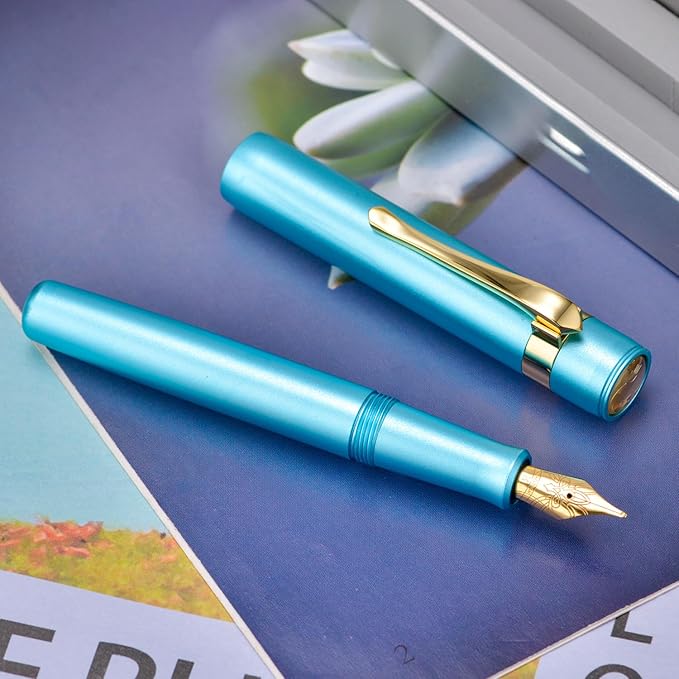 HONG DIAN M2 Black Forest Mini Fountain Pen, Extra Fine Soft Nib & Sleek Shape - Image 8