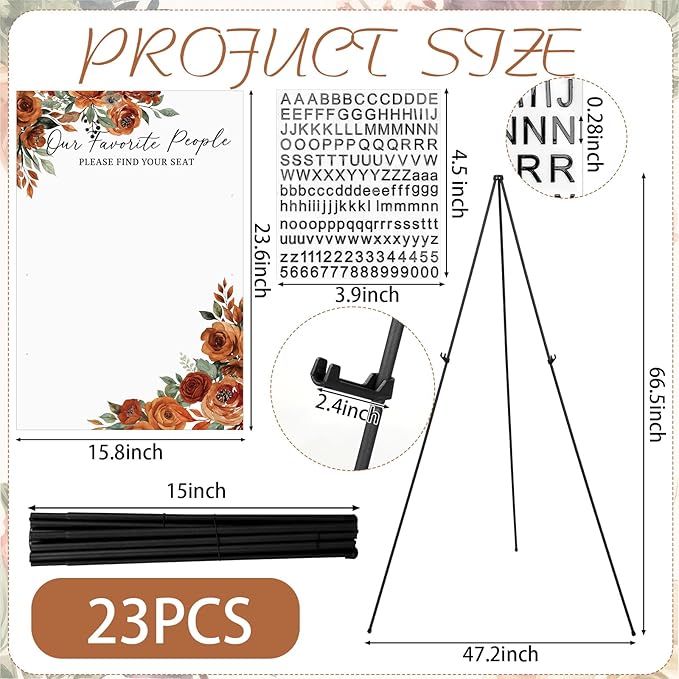 Pinkunn Terracotta Floral Wedding Seating Chart - Image 5