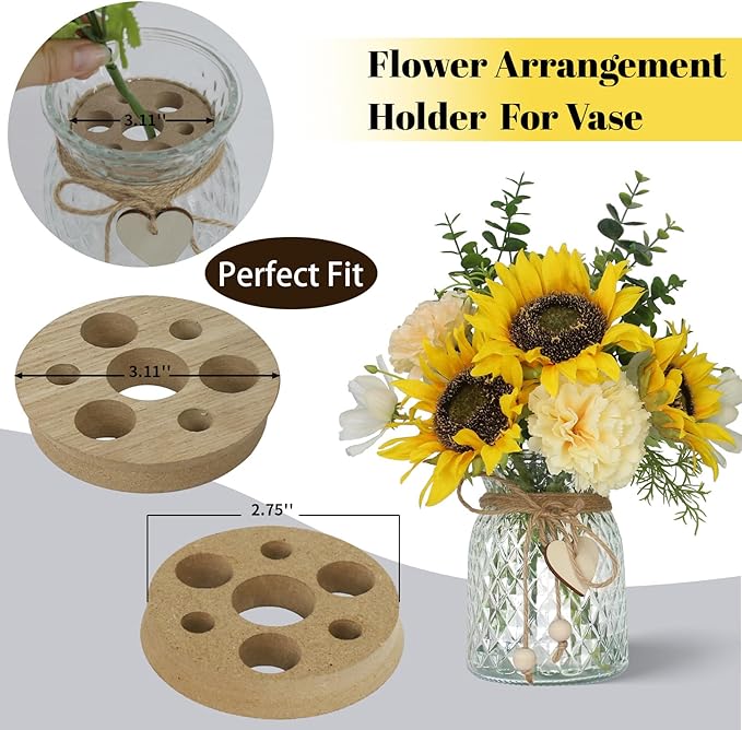 Fake Flowers in Vase, Artificial Sunflower Bouquets in Vase - Image 4