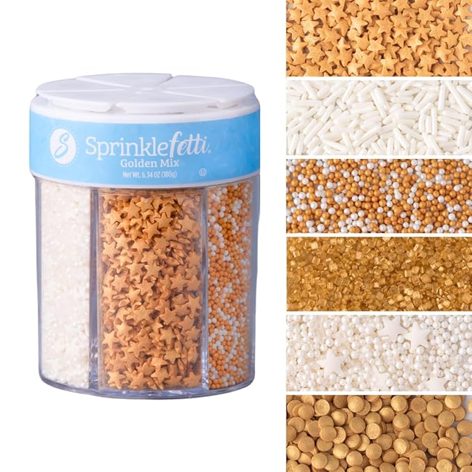 Sweets Indeed Sprinkles 6 Cell Edible Sprinkle Mix Jimmies Perfect by SweetsIndeed