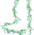 2 Pack Silk Flower Garland Artificial Blue Daisy Garland Fake Hanging Vines by HOENLE