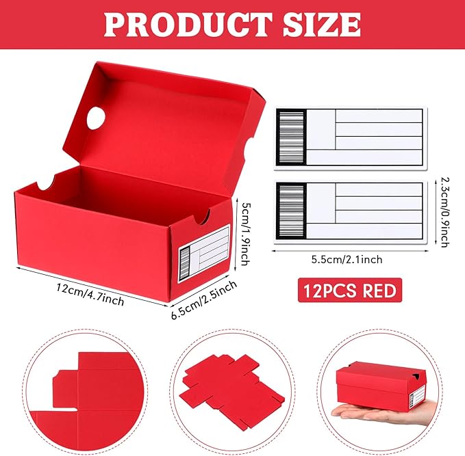 12 Sets Mini Sneaker Boxes for Party Favors Mini Shoe Gifts Boxes 4.7 x 2.5 x 2 - Image 3