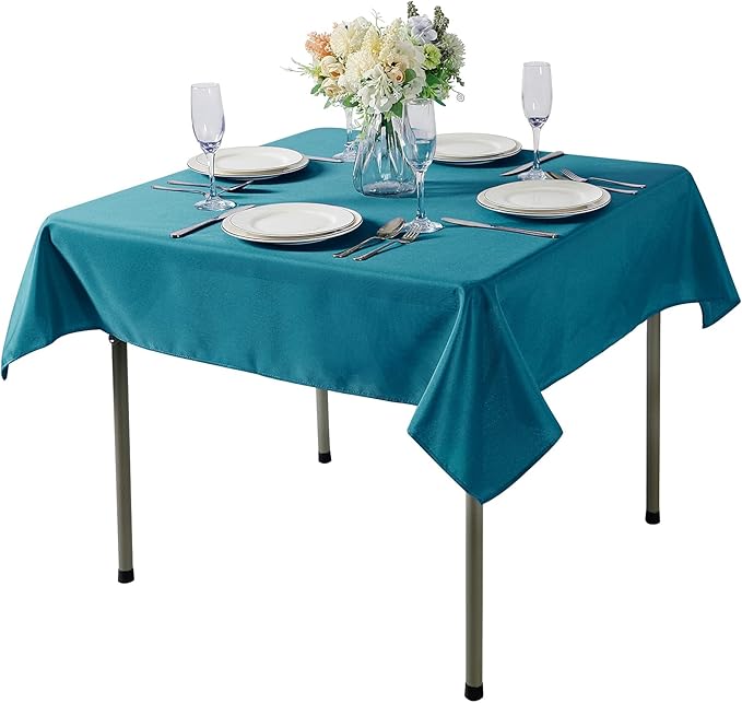 Cupuamon Square Tablecloth 52x52 inch Washable Polyester Fabric Table Cloth by Cupuamon