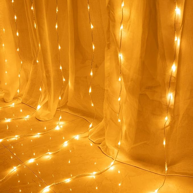 AWQ 300 LED 6.6ft x 9.8ft Window Curtain String Light Window Fairy Lights 8 - Image 3