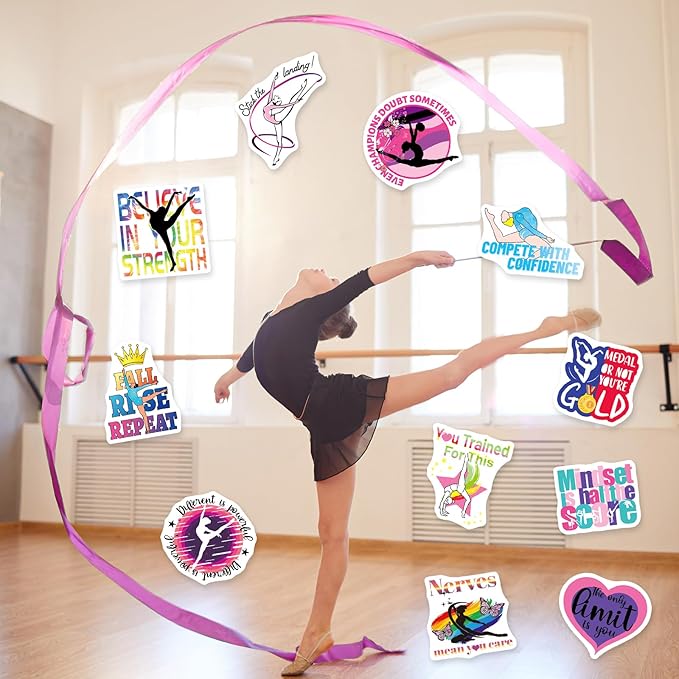200PCS Gymnastics Stickers for Girls, Motivational Gymnastics Vinyl Stickers - Image 5