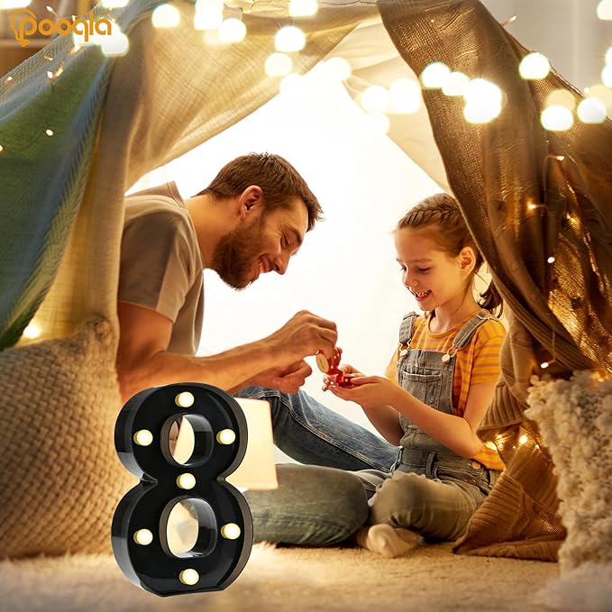 Pooqla Decorative Led Light Up Number Letters - Image 2