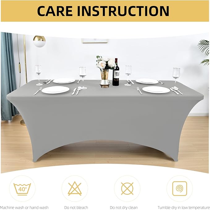 113 6-Pack 6ft Spandex Table Covers - Image 6